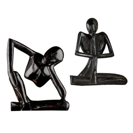 Design Toscano Authentic Foundry Iron Balinese Yogi Sculptures: Set SP9230